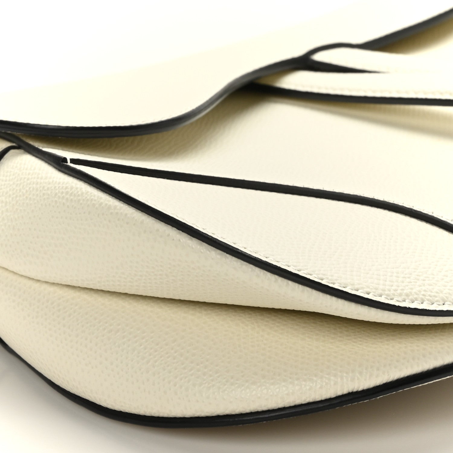 Christian Dior Grained Calfskin Saddle Bag White 7 of 8