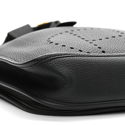 Hermes Taurillon Clemence Evelyne III PM Black 9 of 10