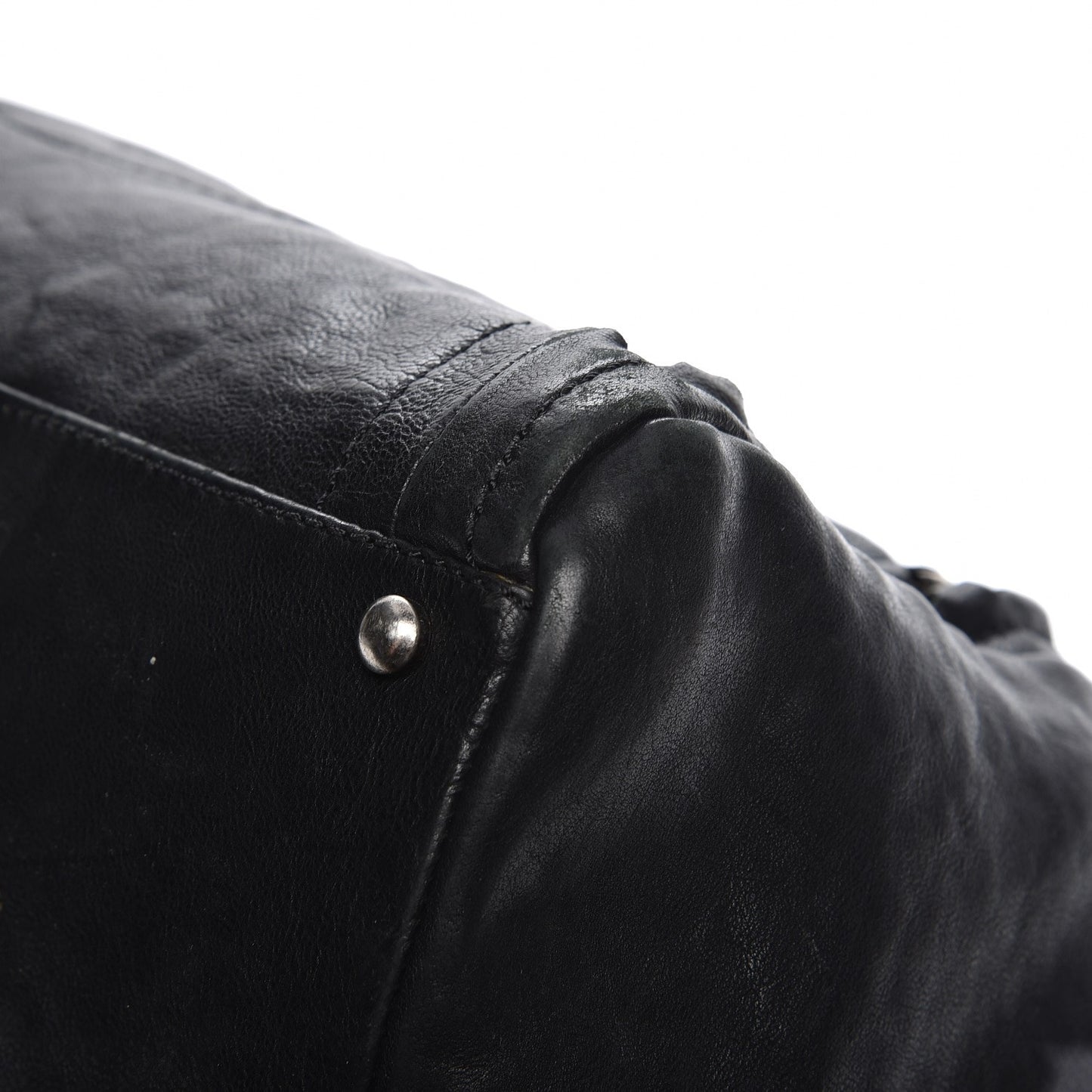 Calfskin East West Modern Chain Tote Black