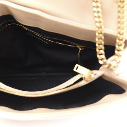 Saint Laurent Calfskin Y Quilted Monogram Medium Loulou Chain Satchel Nude Powder 5 of 12