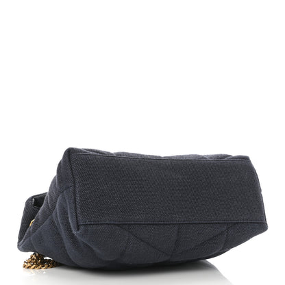 Saint Laurent Canvas Quilted Small Loulou Puffer Monogram Chain Satchel Marine 6 of 16