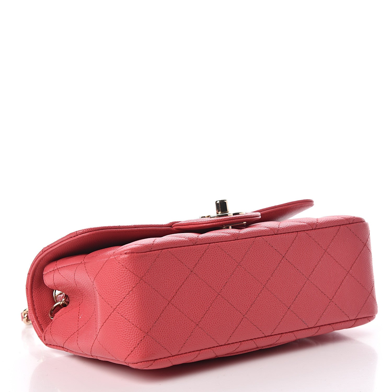 Chanel Caviar Quilted Mini Rectangular Flap Dark Pink 4 of 11