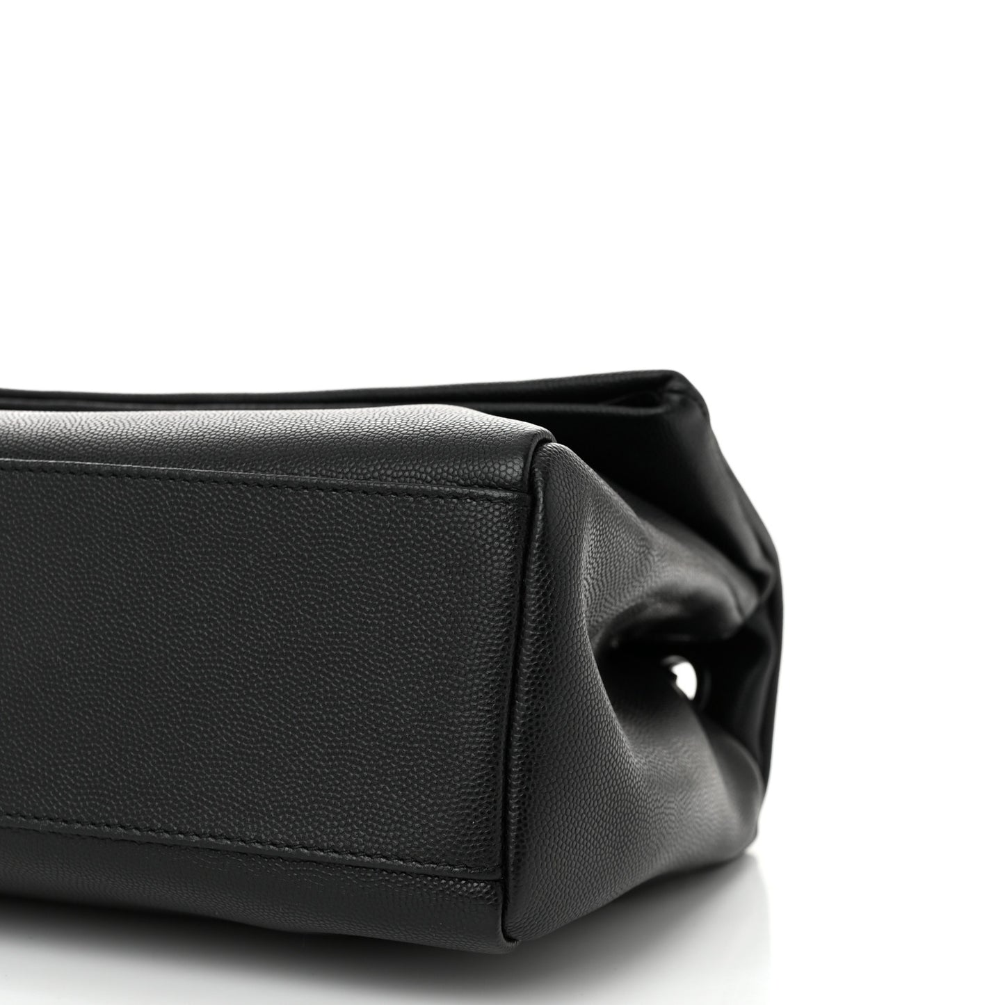 Grain De Poudre Medium West Hollywood Monogram Fold-Over Black