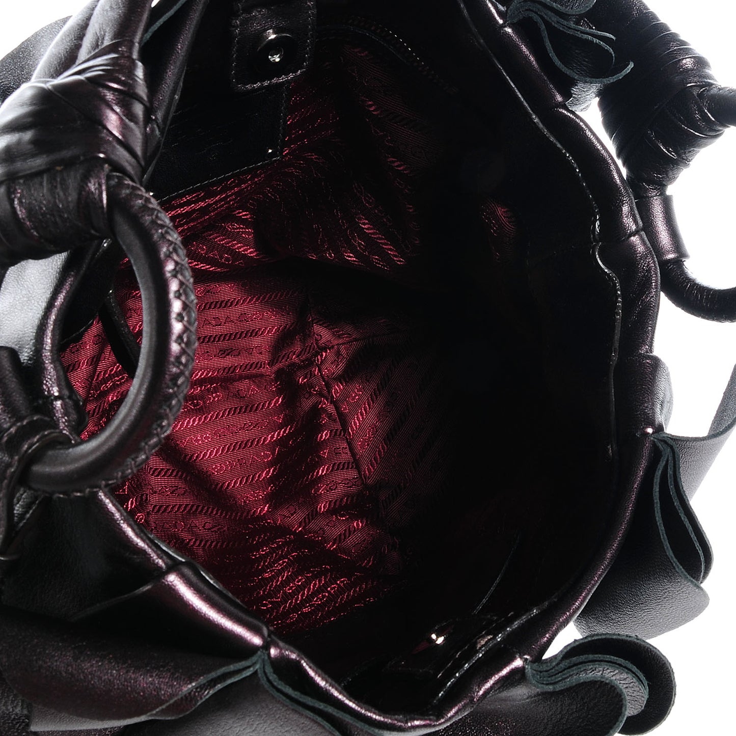 Nappa Mordore Leather Ruffle Bag Ribes
