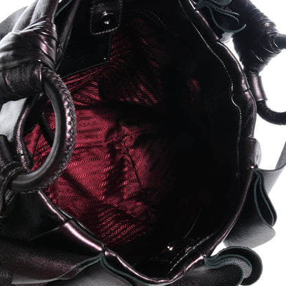 Prada Nappa Mordore Leather Ruffle Bag Ribes 5 of 9