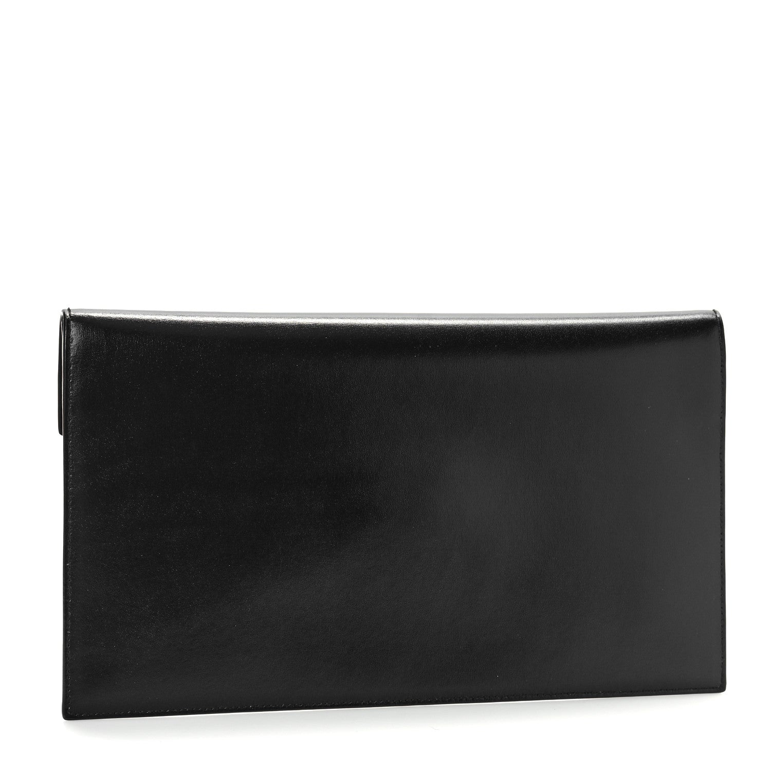 Saint Laurent Smooth Shiny Calfskin Monogram Uptown Pouch Black 4 of 9