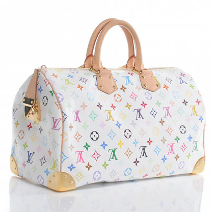 Louis Vuitton Monogram Multicolor Speedy 40 White 3 of 8