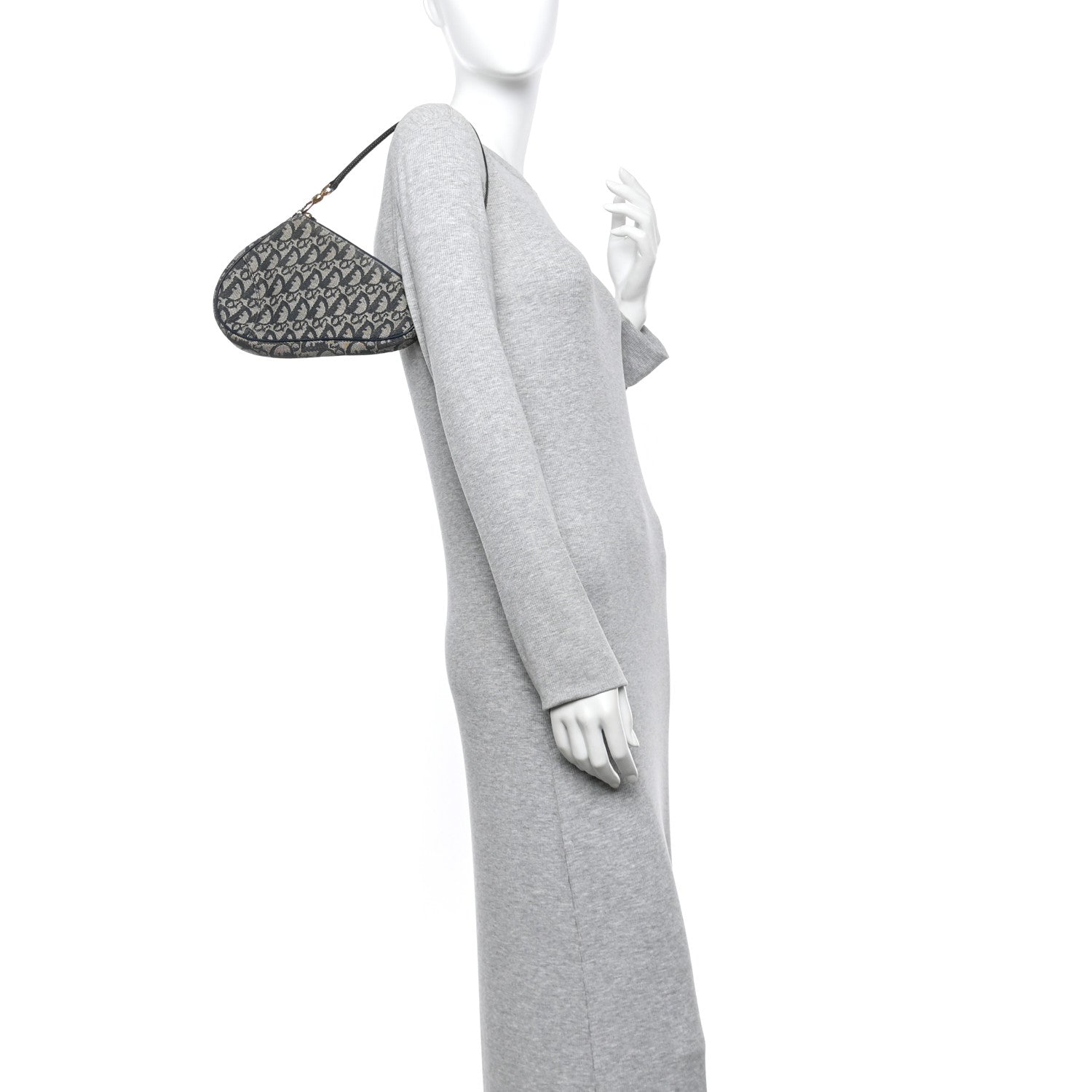 Christian Dior Monogram Mini Saddle Pochette Navy 2 of 13