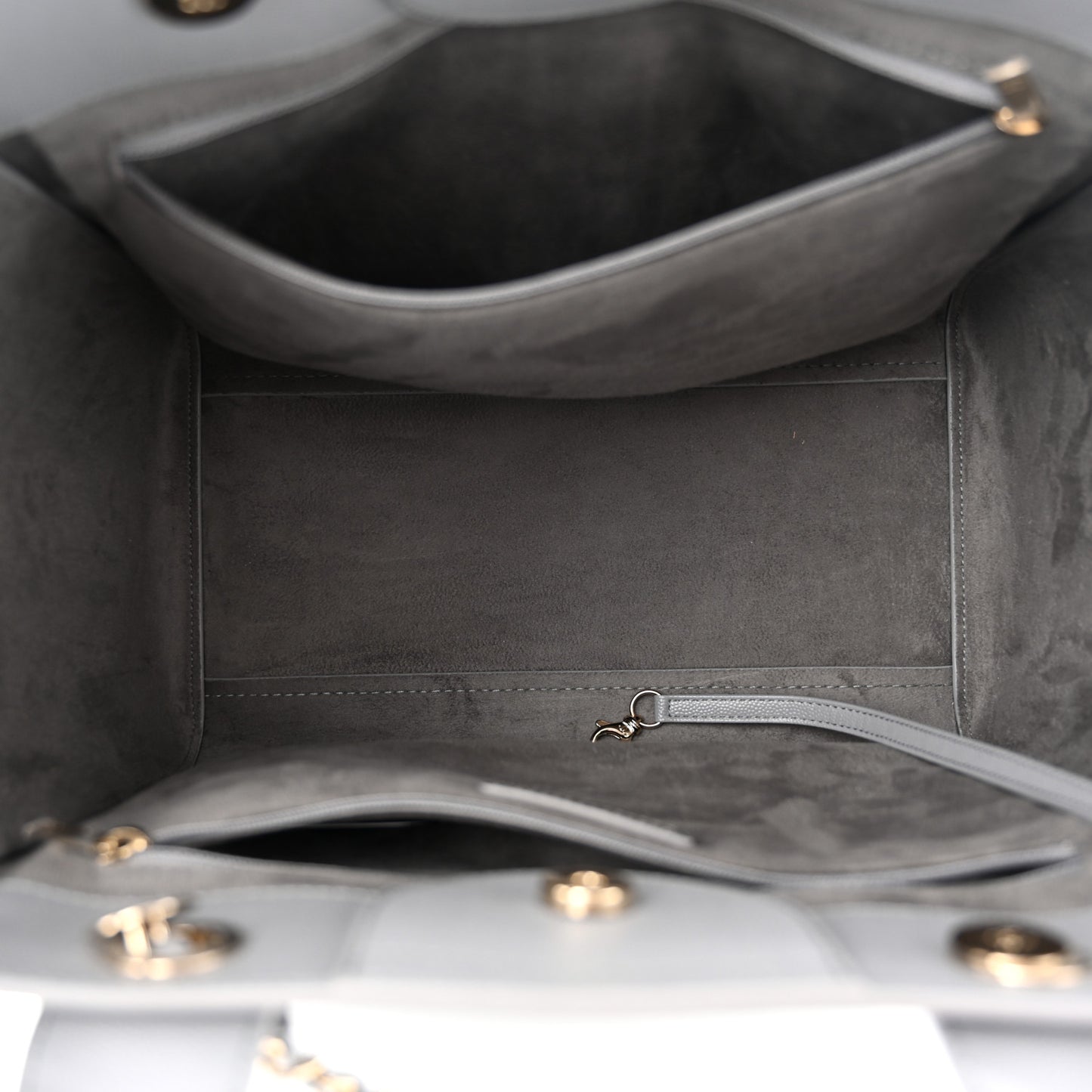 Caviar Studded Small Deauville Tote Grey