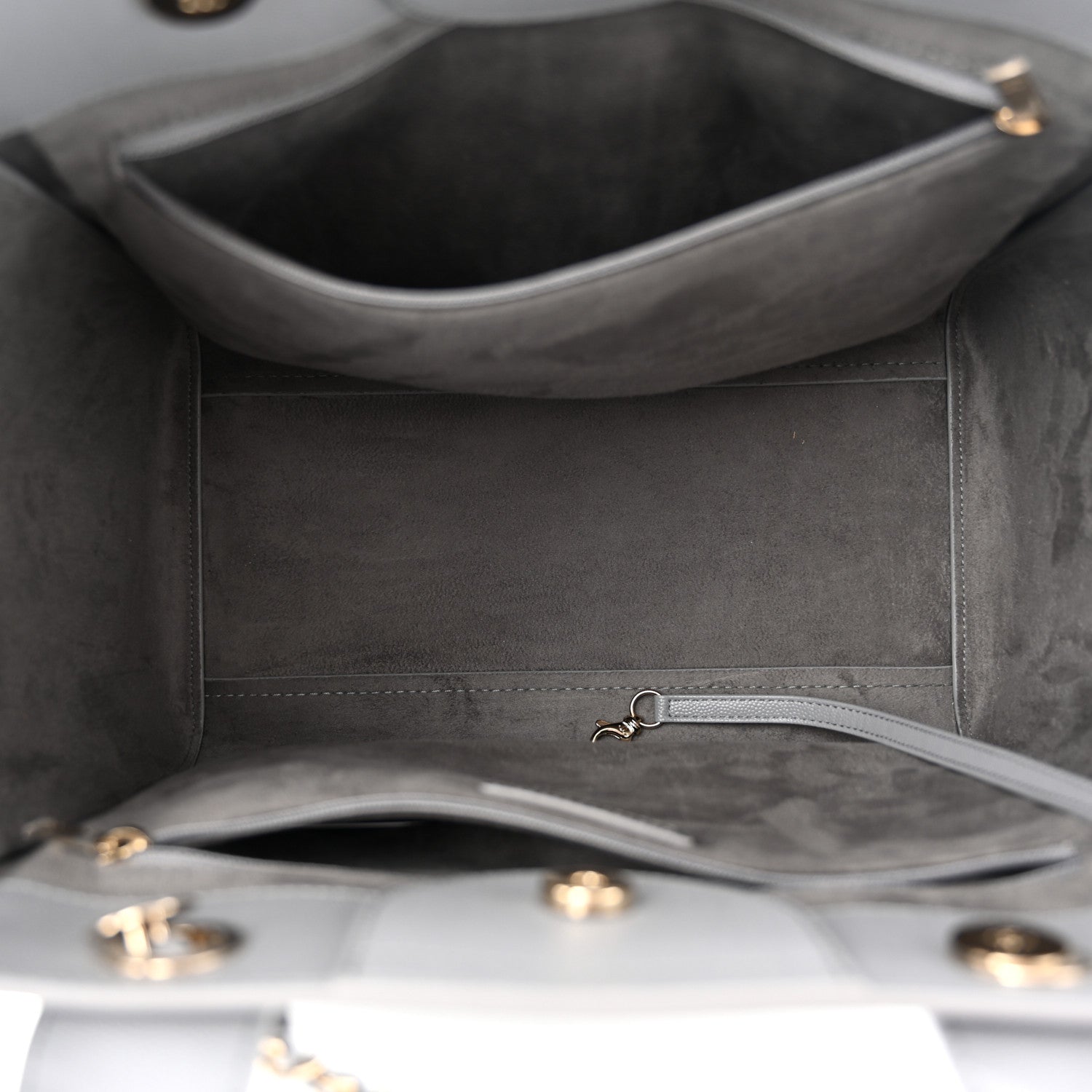 Chanel Caviar Studded Small Deauville Tote Grey 5 of 10