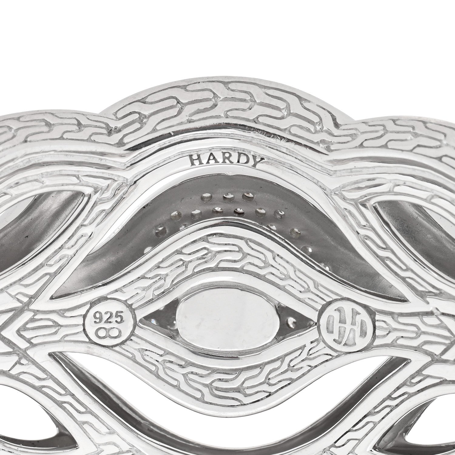 John Hardy Sterling Silver Diamond Kick Cuff Bracelet 3 of 3