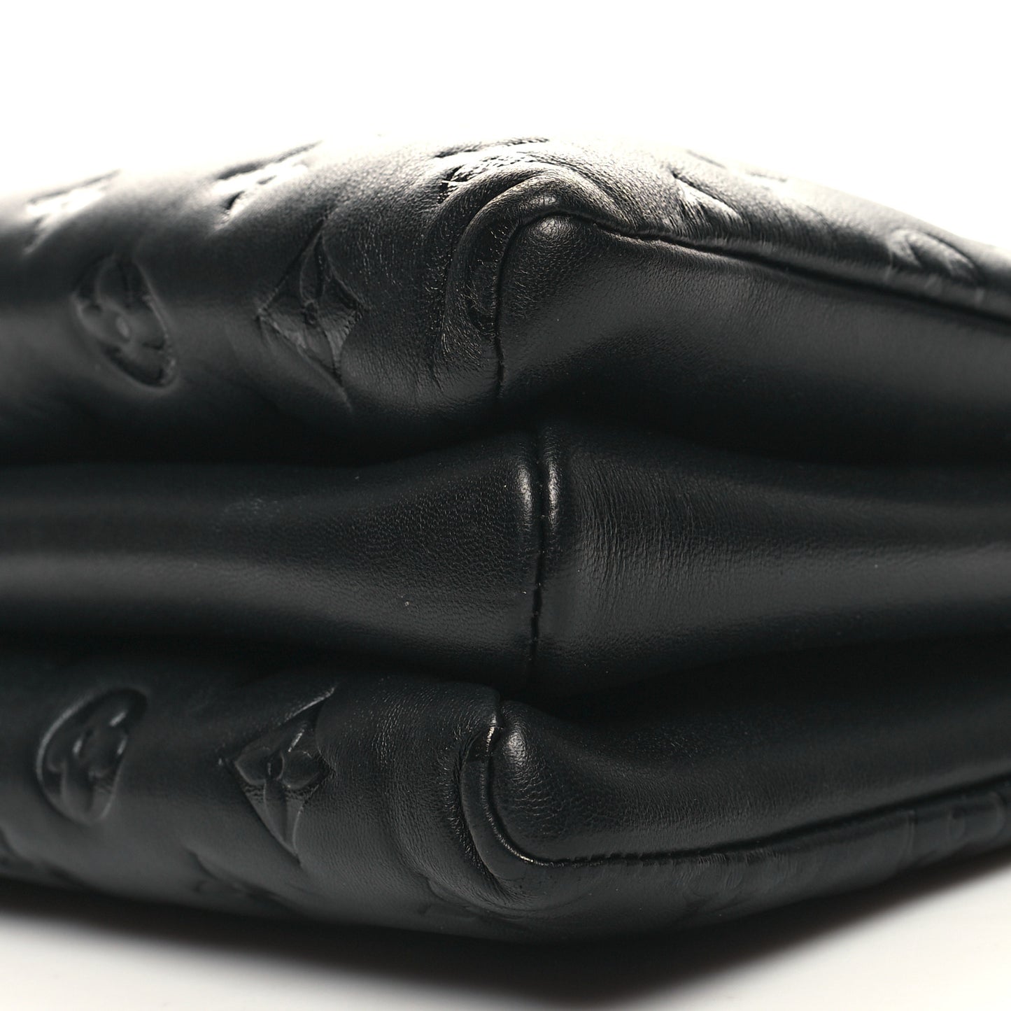 Lambskin Embossed Monogram Coussin PM Black