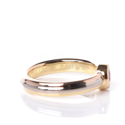 Cartier 18K Pink Yellow White Gold Ruby Ring 49 4.75 5 of 6