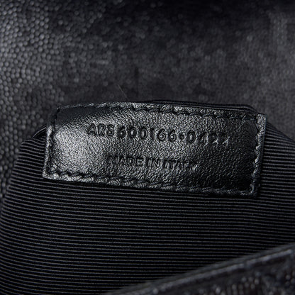 Saint Laurent Grain De Poudre Textured Mixed Matelasse Large Triquilt Monogram Satchel Black 8 of 11