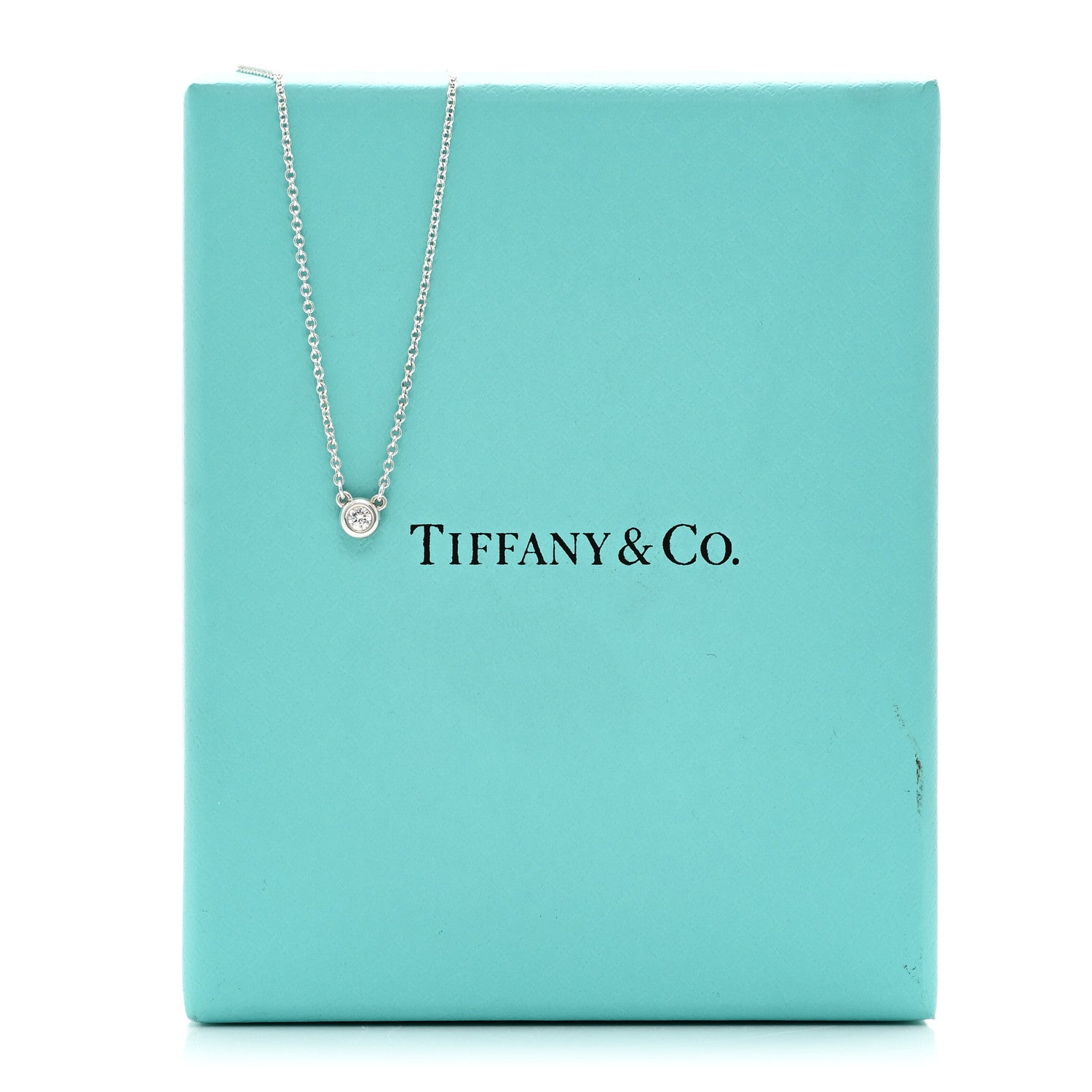 Tiffany Sterling Silver Diamond .07ct Elsa Peretti Diamonds by the Yard Pendant Necklace 5 of 5