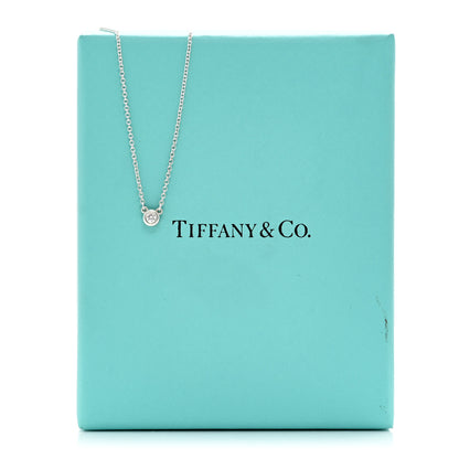 Tiffany Sterling Silver Diamond .07ct Elsa Peretti Diamonds by the Yard Pendant Necklace 5 of 5