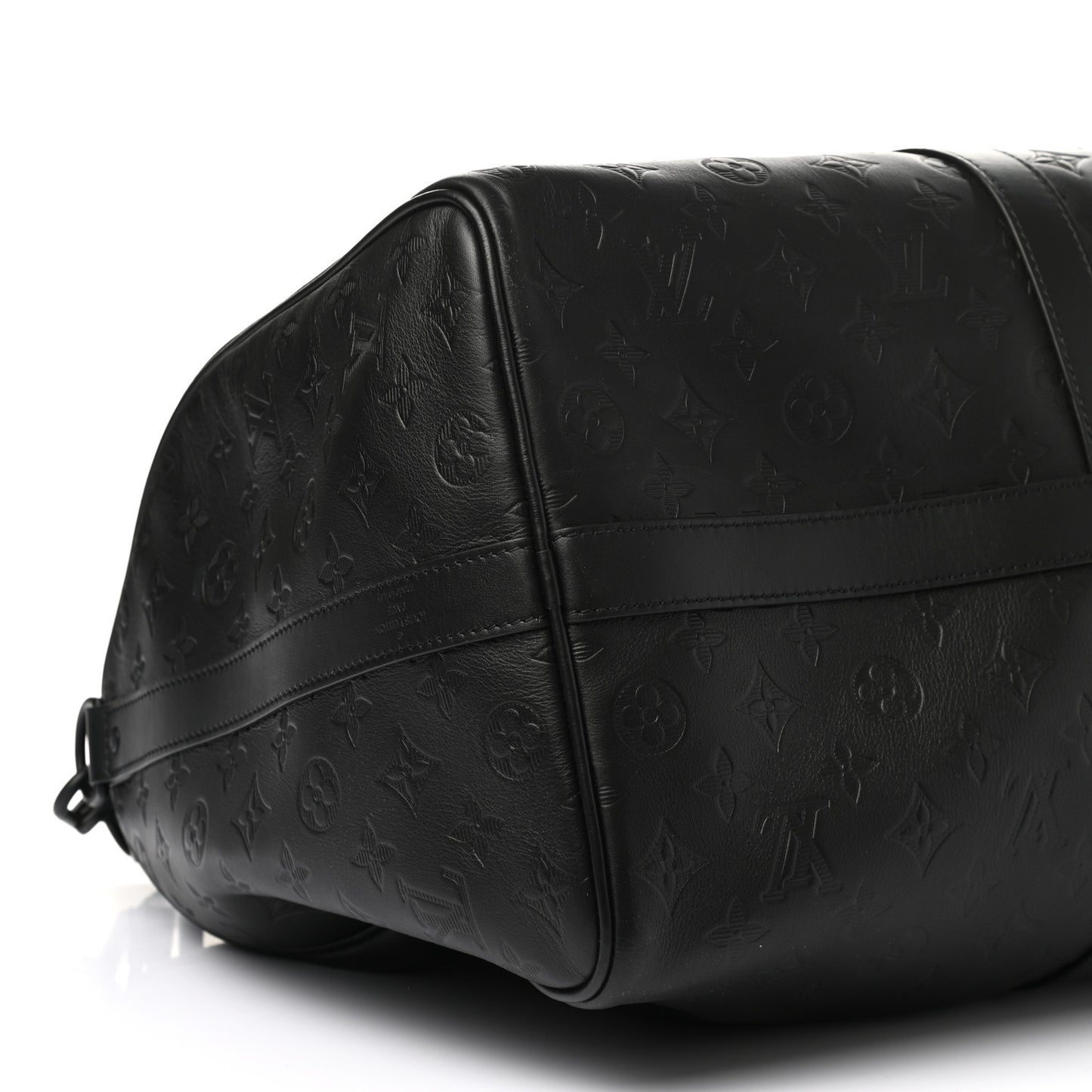 Calfskin Shadow Monogram Keepall Bandouliere 50 Black