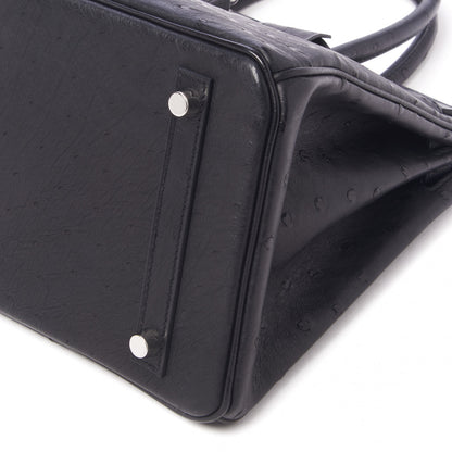 Hermes Ostrich Birkin 30 Black 8 of 33
