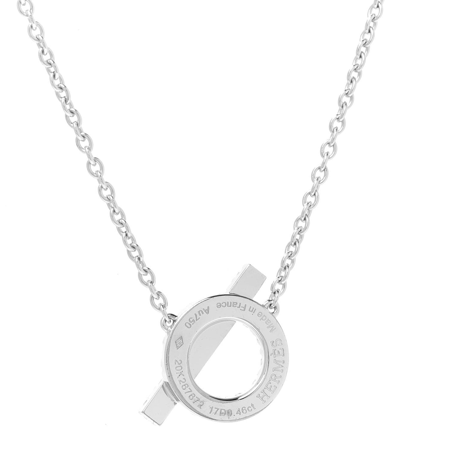 18K White Gold Diamond Finesse Pendant Necklace