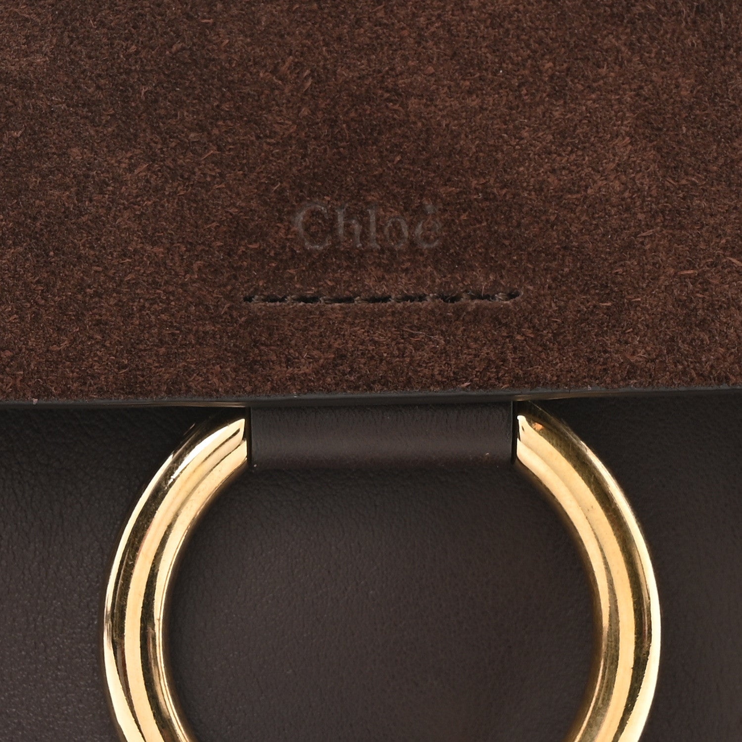 Chloe Suede Calfskin Mini Faye Backpack Carbon Brown 8 of 10