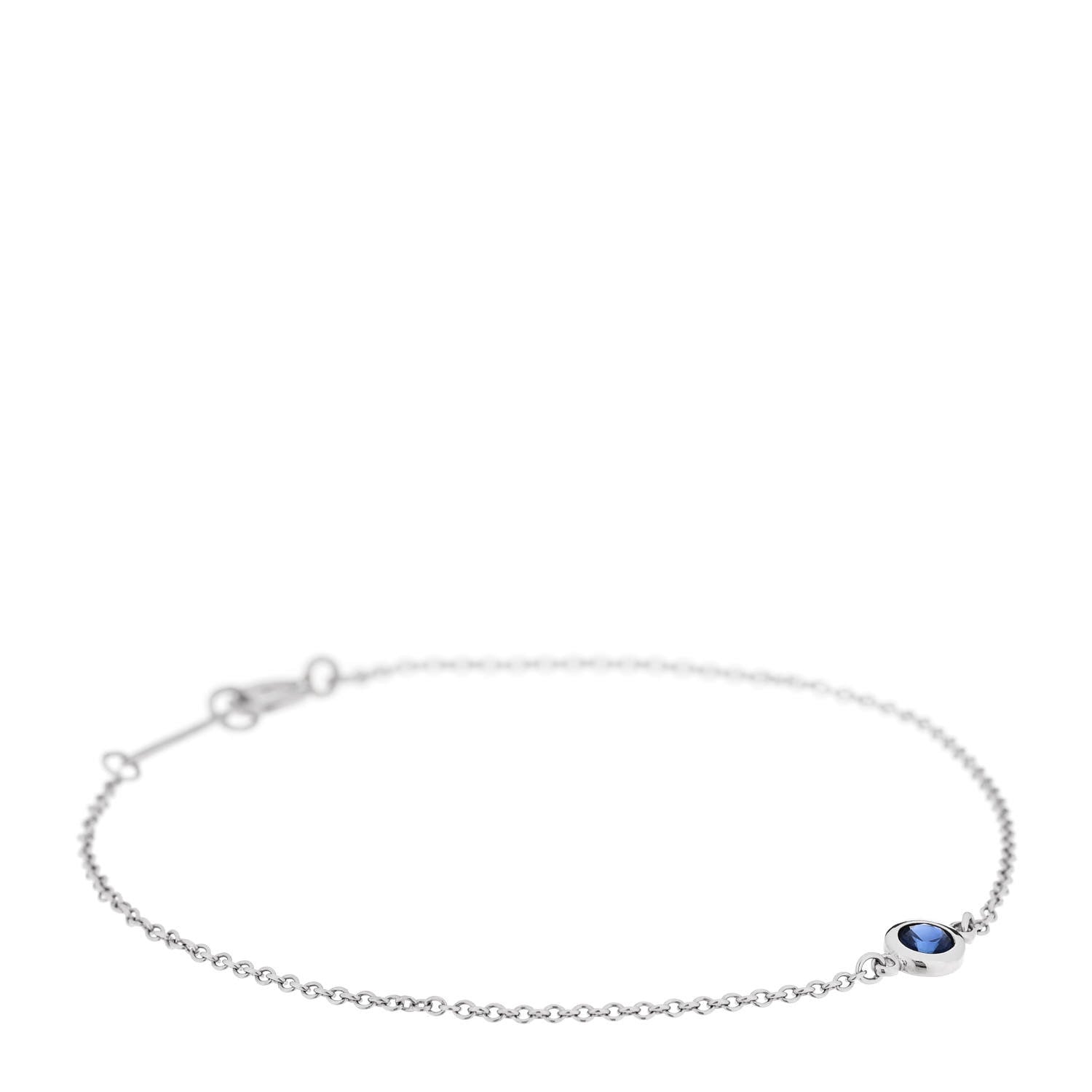 Tiffany Platinum Blue Sapphire Elsa Peretti Color By The Yard Bracelet 1 of 5
