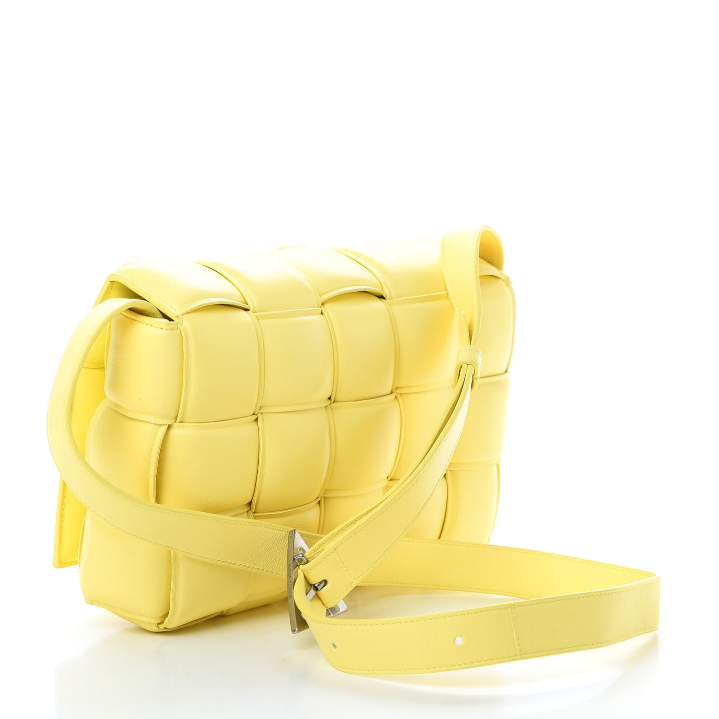 Nappa Maxi Intreccio Padded Cassette Crossbody Bag Sherbert