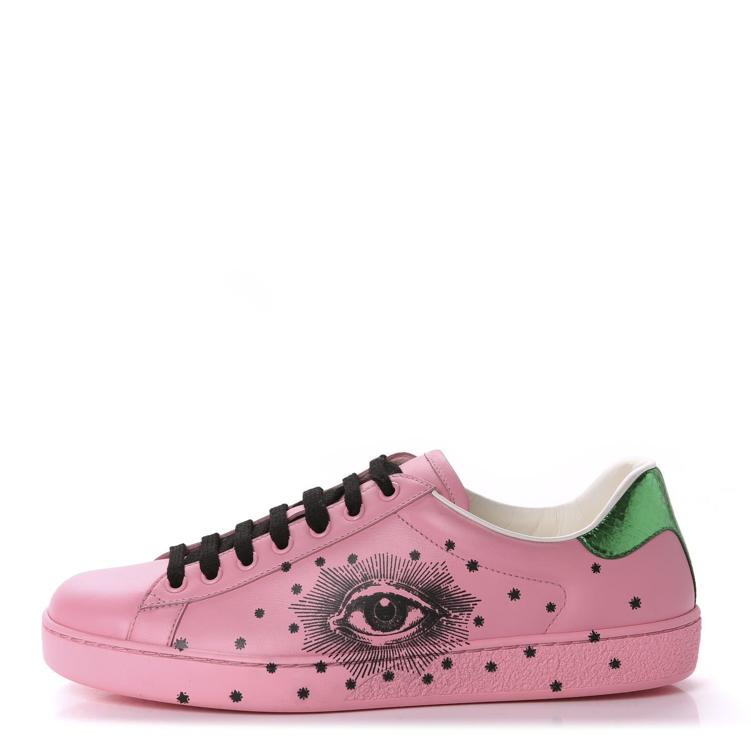 Gucci Calfskin Star Eye Mens Ace Sneakers 7 Pink 1 of 9