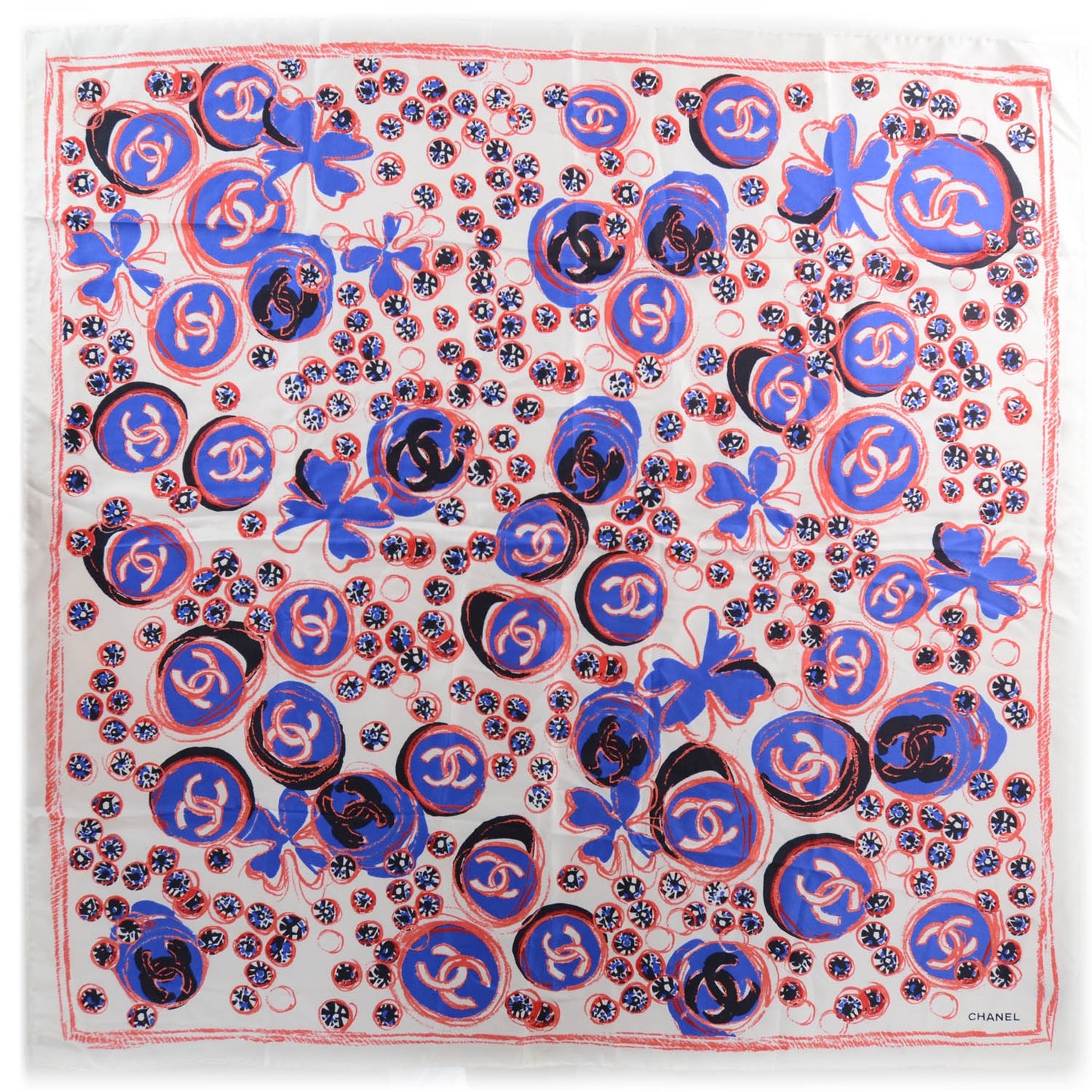 Silk CC Bubble Clover Scarf