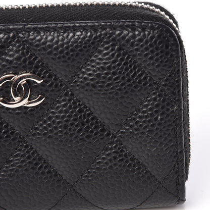 Chanel Caviar Quilted Zip Coin Purse Black 8 of 9