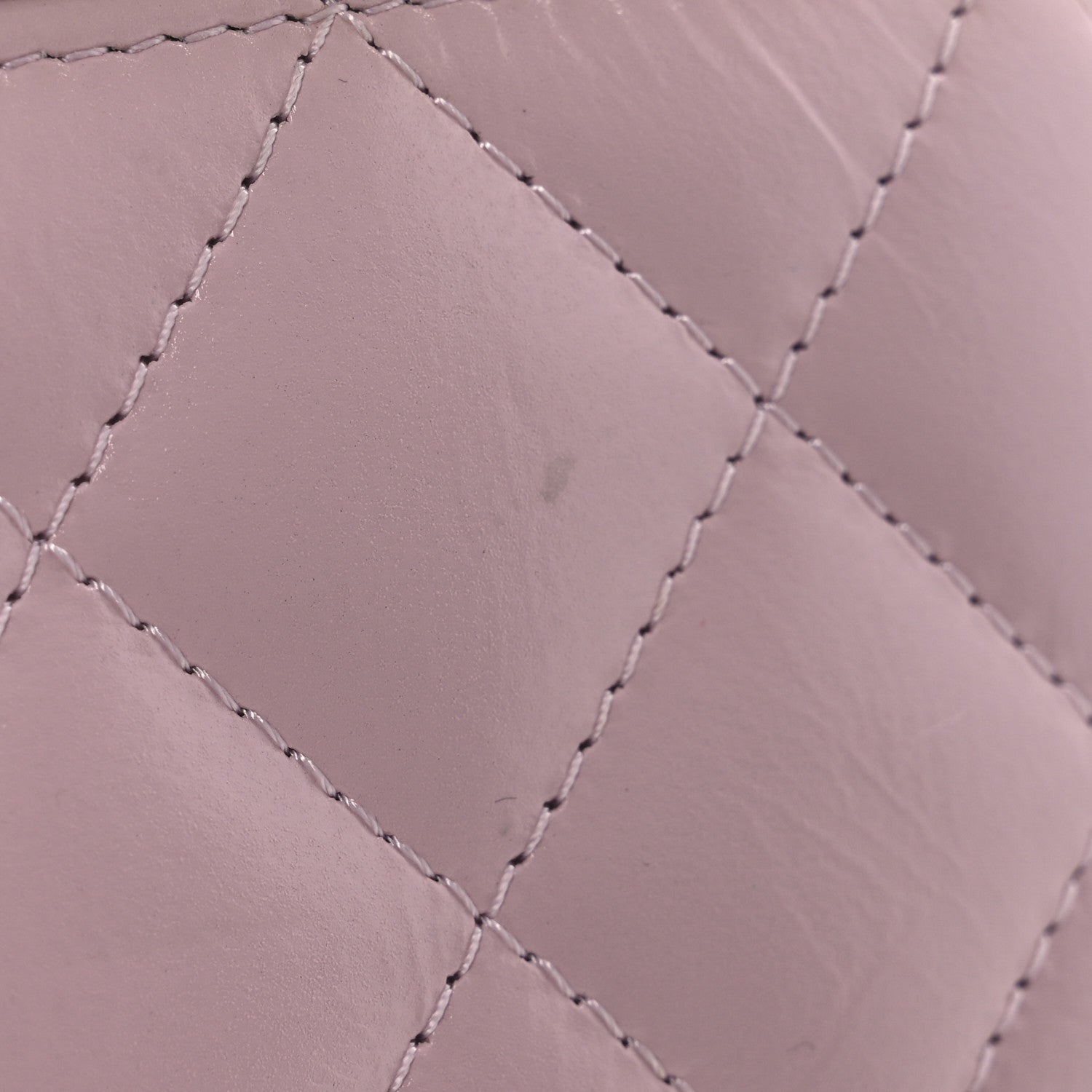 Chanel Shiny Lambskin Quilted Top Handle Vanity Case With Chain Pink 12 of 13