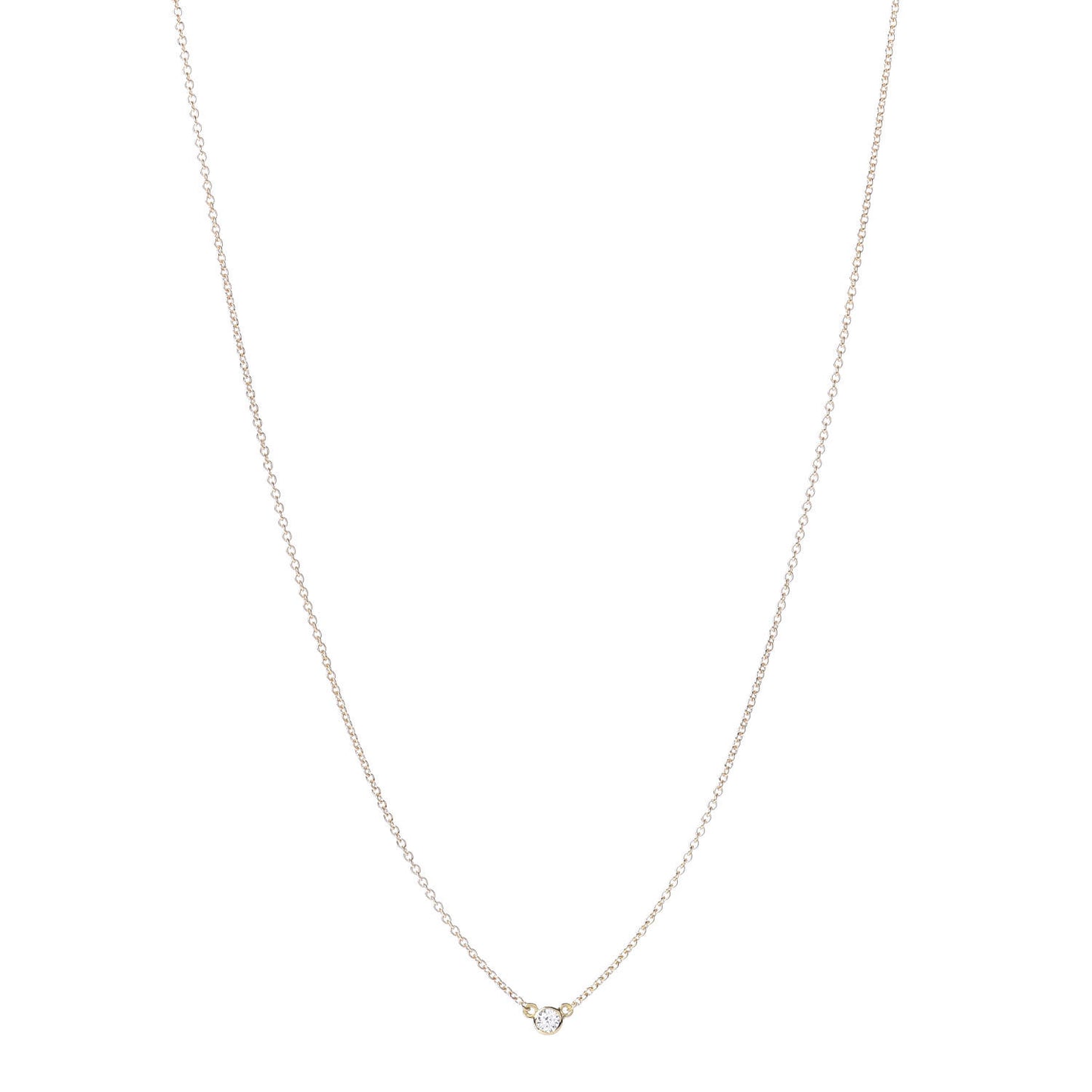 18K Yellow Gold Diamond .05ct Elsa Peretti Diamonds by the Yard Pendant Necklace