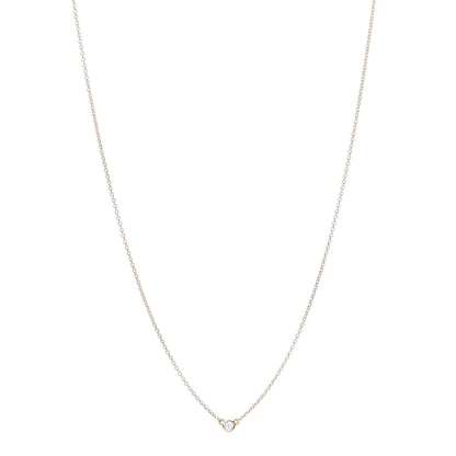 Tiffany 18K Yellow Gold Diamond .05ct Elsa Peretti Diamonds by the Yard Pendant Necklace 1 of 6
