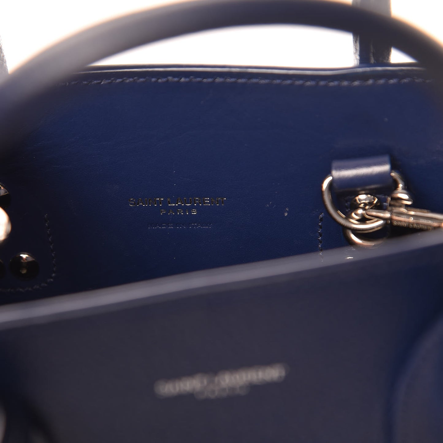 Grained Calfskin Baby Sac De Jour Marine