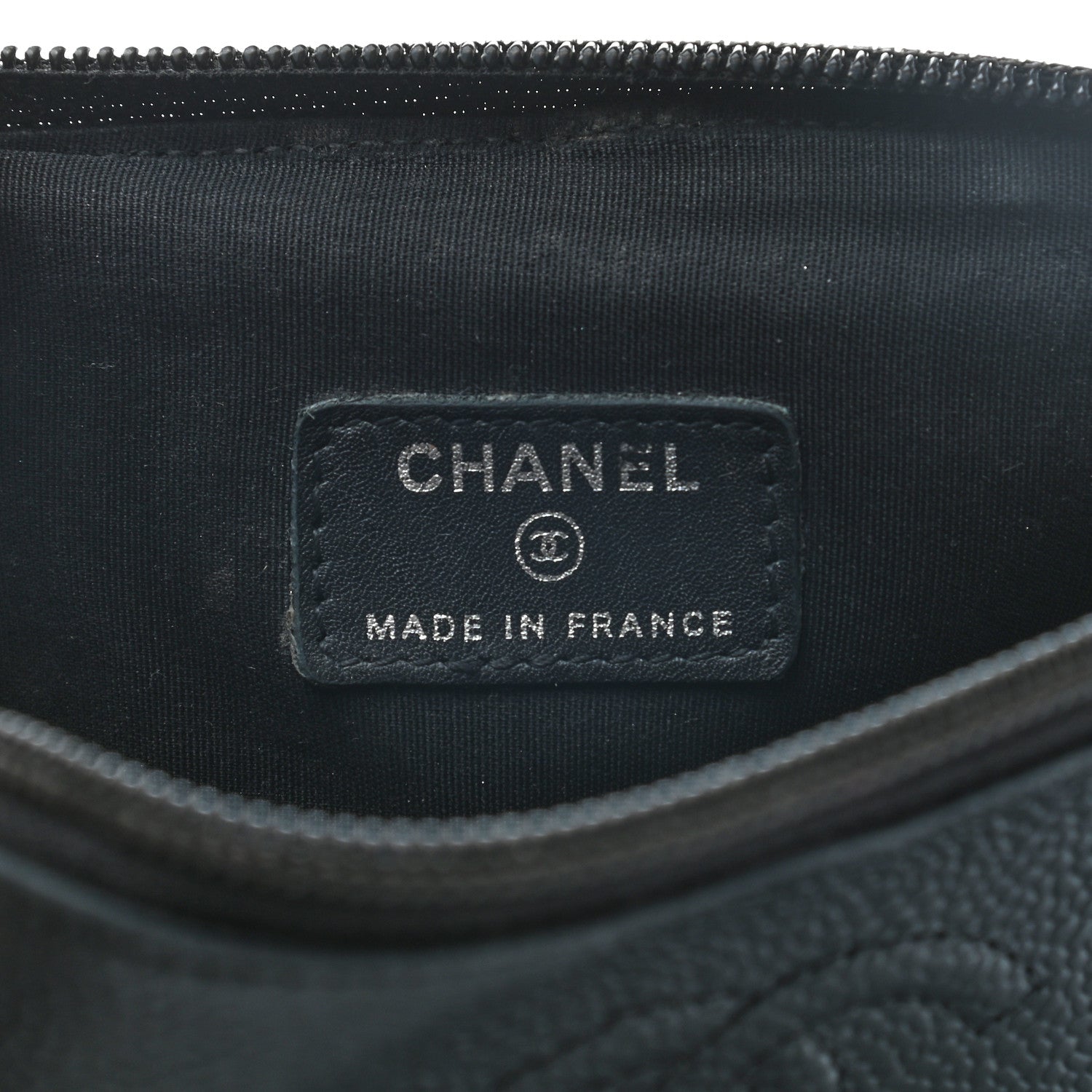 Chanel Caviar Timeless CC Cosmetic Pouch Bag Black 10 of 17