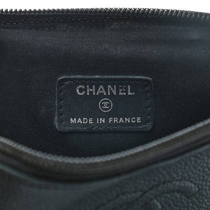 Chanel Caviar Timeless CC Cosmetic Pouch Bag Black 10 of 17