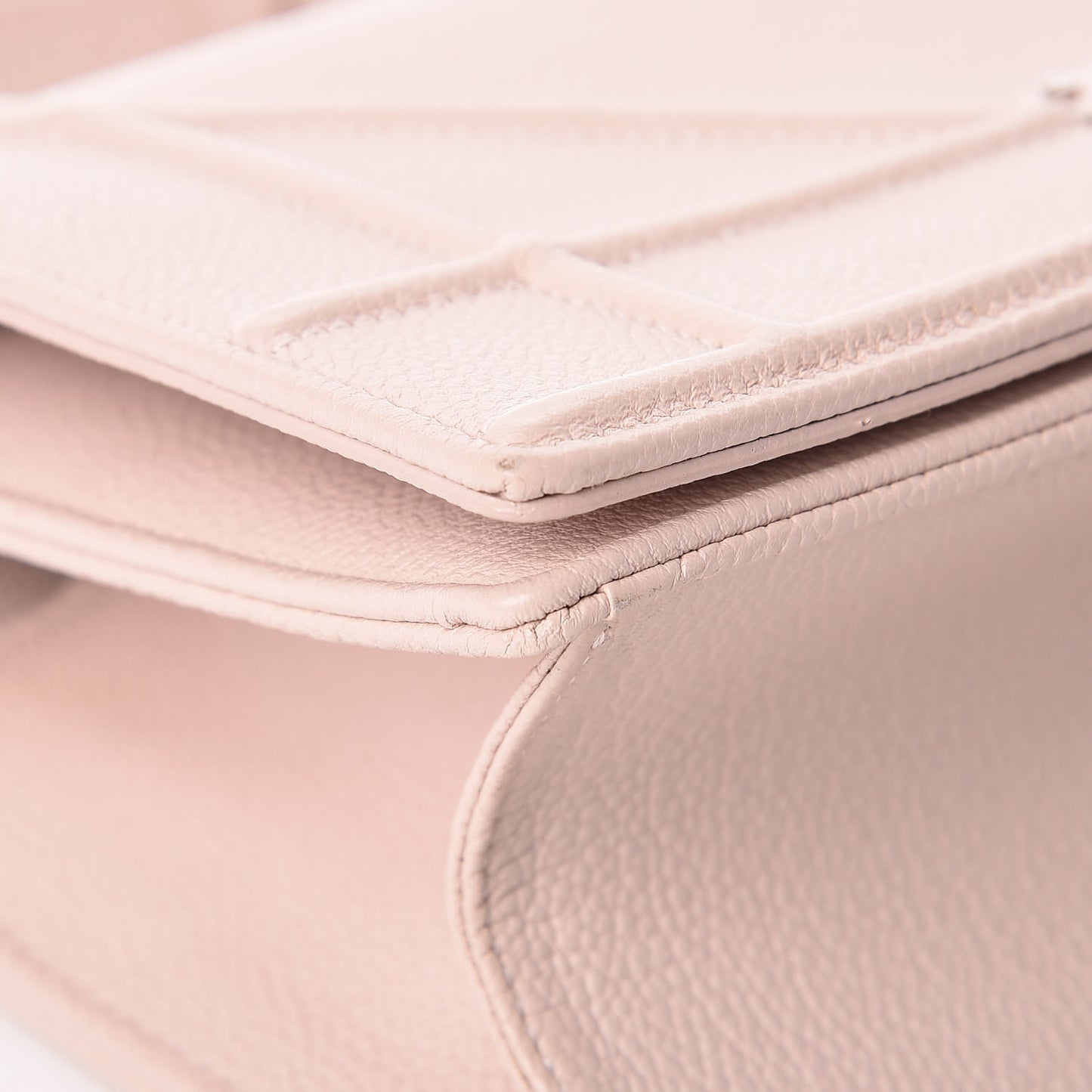 Grained Calfskin Cannage Small Diorama Flap Bag Rose Poudre