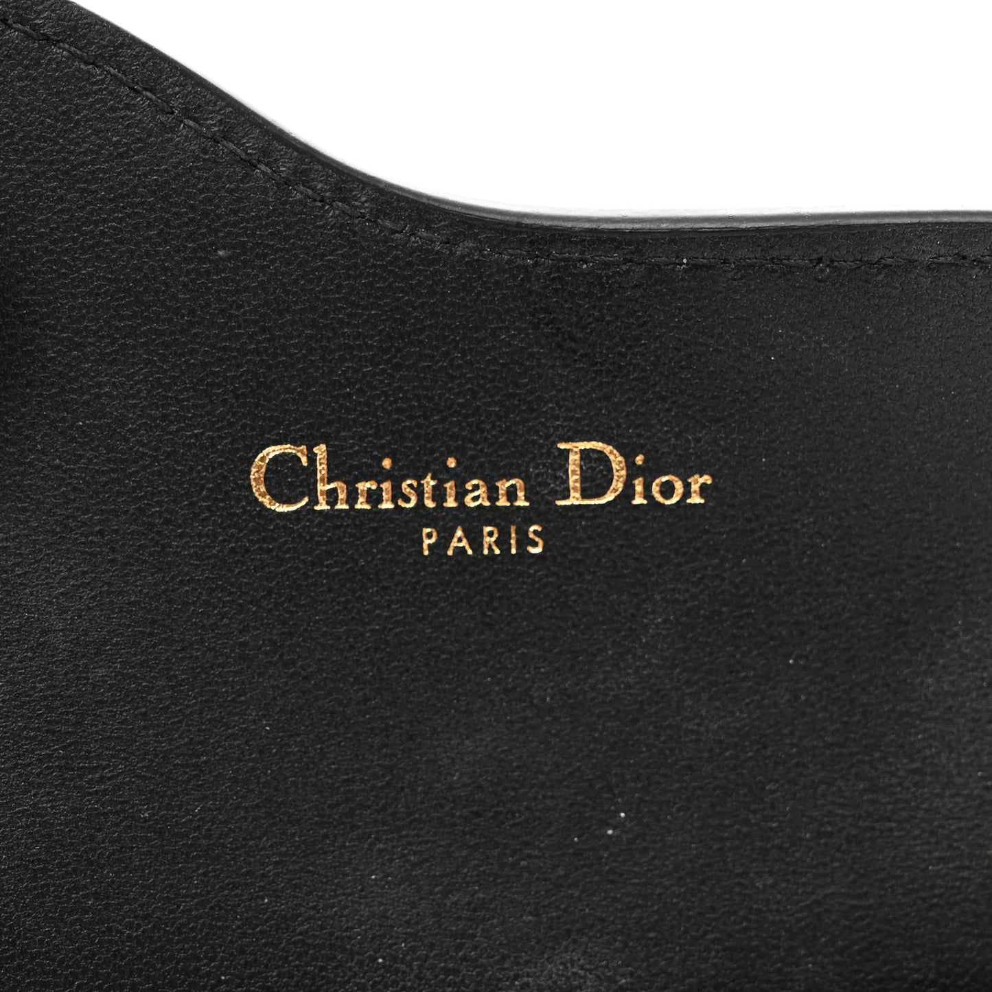 Goatskin Saddle Card Holder Black