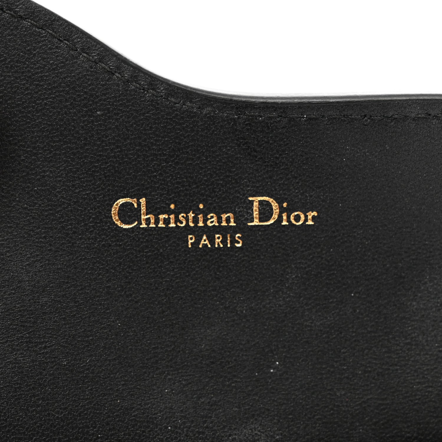 Christian Dior Goatskin Saddle Card Holder Black 6 of 7