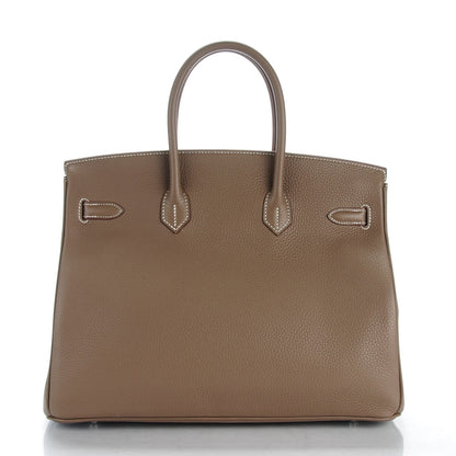 Hermes Taurillon Clemence Birkin 35 Etoupe 4 of 25