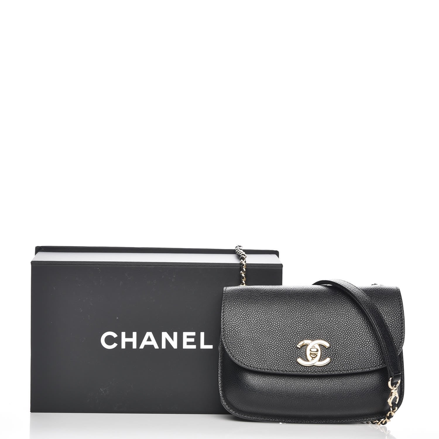 Chanel Caviar Mini Chain Flap Bag Black 9 of 9