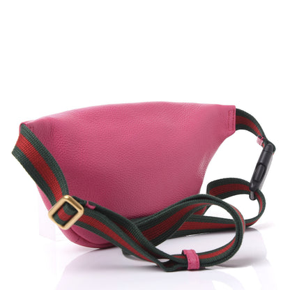 Gucci Grained Calfskin Small Logo Belt Bag Box Pink Green 2 of 9