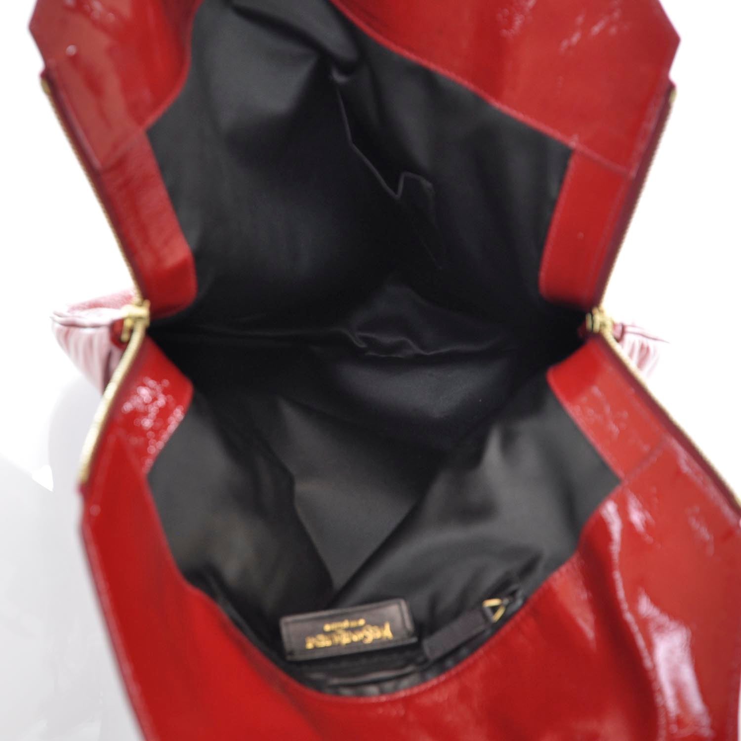 Saint Laurent Patent Tribute Tote Red 9 of 10