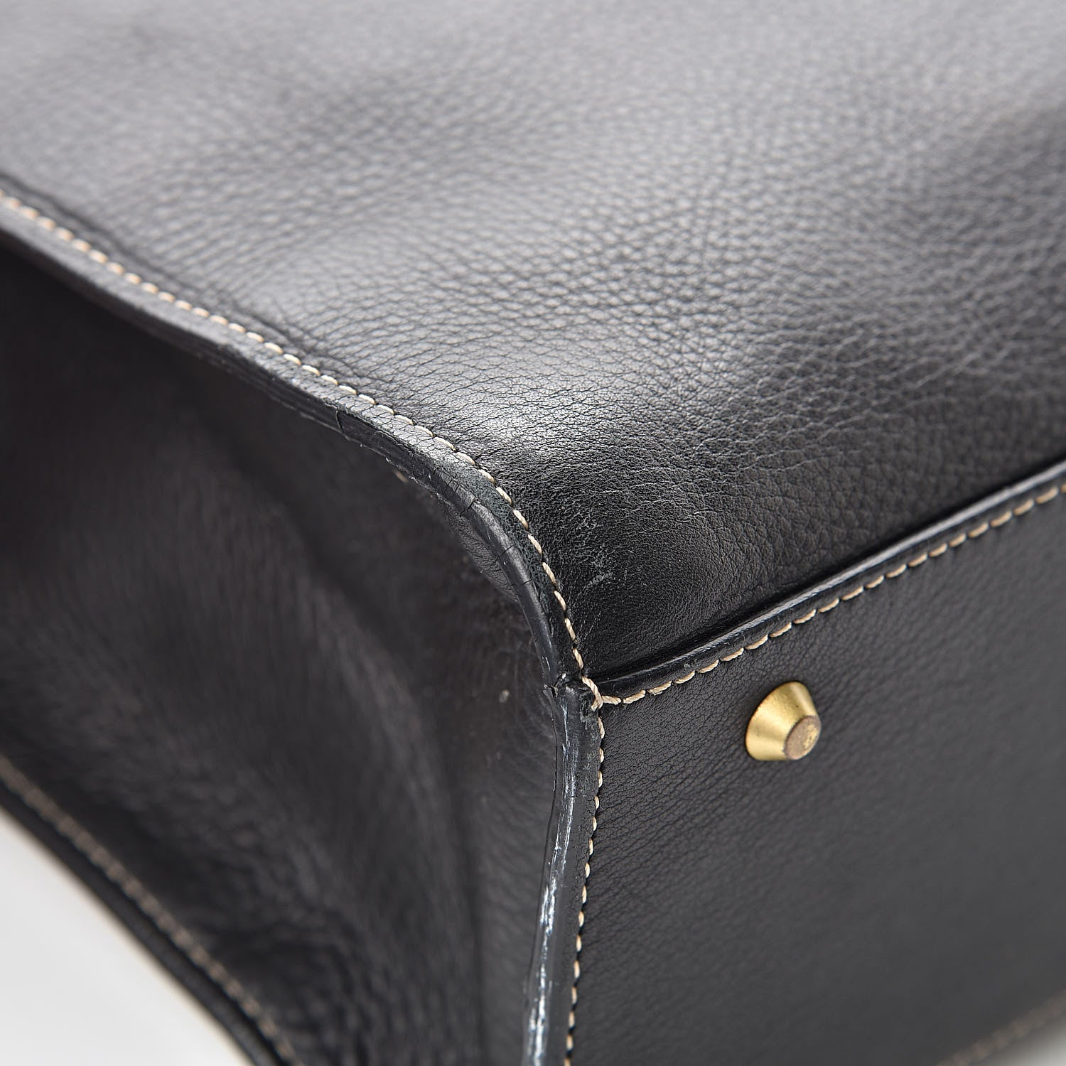 Christian Dior Calfskin Saddle Vertical Shopper Black 12 of 23
