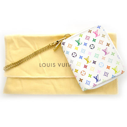 Louis Vuitton Monogram Multicolor Zippy Coin Purse Compact Wallet White 7 of 10