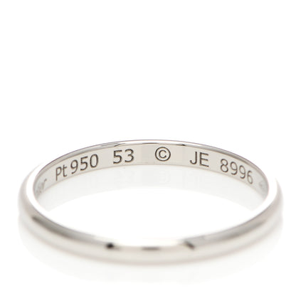 Cartier Platinum 2mm 1895 Wedding Band Ring 53 6.5 5 of 6