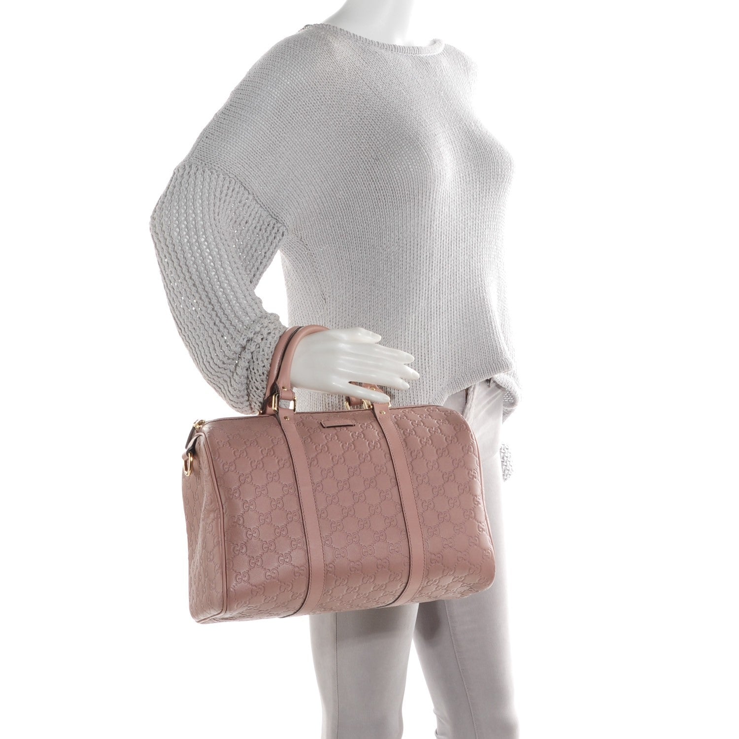 Gucci Guccissima Medium Joy Boston Winter Rose 2 of 7