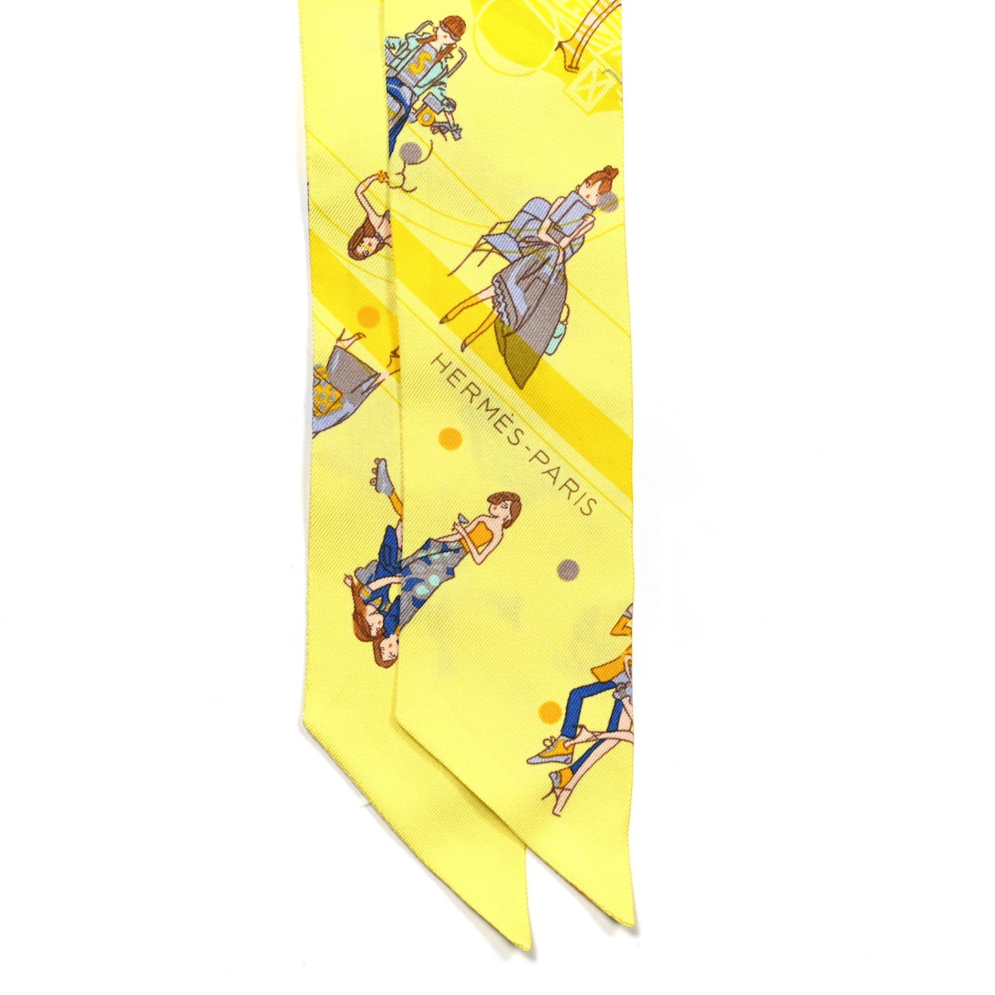 Silk Ex-Libris Les Parisie Twilly Jaune Soufre Gris