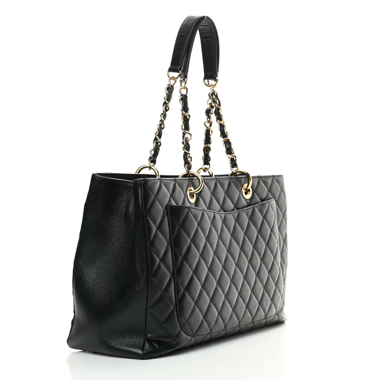 Caviar Quilted XL Grand Shopping Tote GST Black