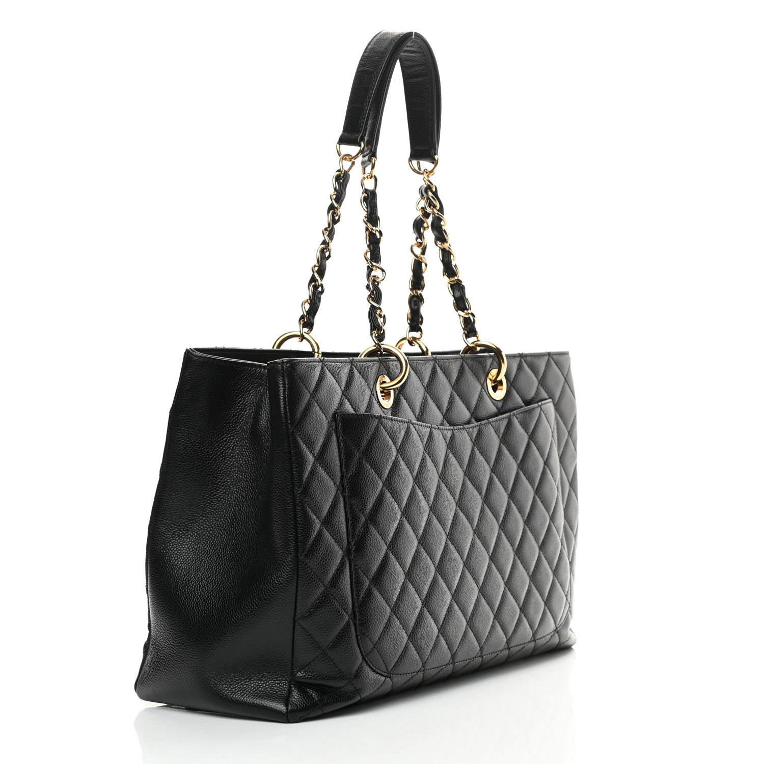 Chanel Caviar Quilted XL Grand Shopping Tote GST Black 3 of 12