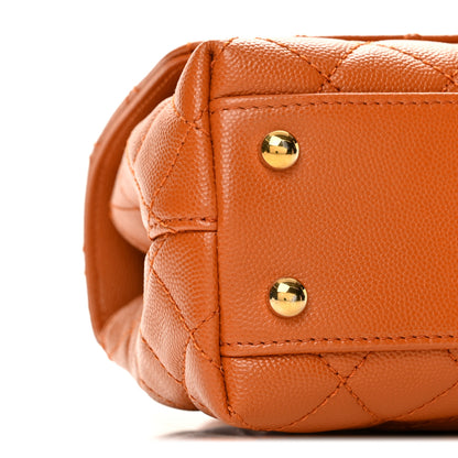 Chanel Caviar Quilted Mini Coco Handle Flap Light Brown 9 of 12